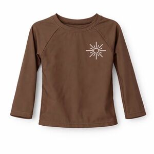 Kids Swim Top Long Sleeve Shirt Rash guard with Sun Design Size 2T